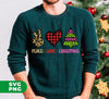 Peace Love Christmas, Leopard Christmas, Plaid Christmas, Trendy Christmas, Digital Files, Png Sublimation