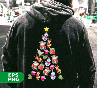 Christmas Tree Made By Xmas Element, Love Christmas Tree, Trendy Christmas, Digital Files, Png Sublimation