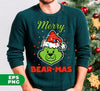 Merry Bear-mas, Grinch Bear, Bear Mixed Grinch, Trendy Christmas, Digital Files, Png Sublimation