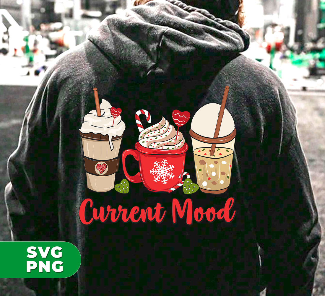 Enhance your holiday vibes with our Current Mood Christmas Coffee Drink Cup! This festive and trendy design will make your Christmas mornings even better. Our digital files are available in PNG format for easy sublimation. Elevate your holiday beverage game with this stylish cup.
