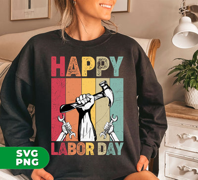 Happy Labor Day, Retro Labor Day, Labor Day Gift, Digital Files, Png Sublimation