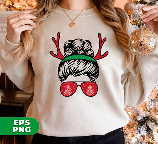 Get festive with these digital files of a Messy Bun Girl, Girl With Deer Horn, and Christmas Tree In Glasses. Perfect for sublimation projects, these high-quality PNG images will add charm and holiday cheer to any design. Create unique and eye-catching products with ease, perfect for the upcoming season!