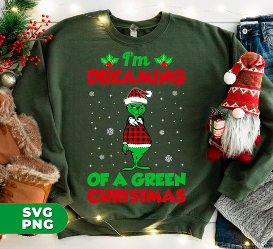 Get in the holiday spirit with "I'm Dreaming Of A Green Christmas" digital files. This hilarious design will make your Christmas gifts stand out. Perfect for sublimation printing, this PNG file is a must-have for holiday crafting. Spread some laughter and joy this season with this clever and unique design.