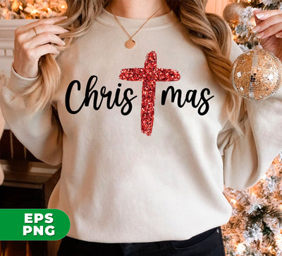 Red Glitter Christmas, Red Christian, Pastor Gift, Trendy Christmas, Digital Files, Png Sublimation