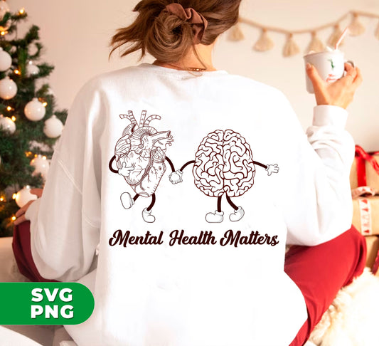 Improve mental health with the Mental Heath Matters, Heart And Brain Are Friends, Digital Files, Png Sublimation bundle. Use the included PNGs for sublimation projects to promote the importance of taking care of both your heart and mind. Save time and spread awareness with these expert-designed files.