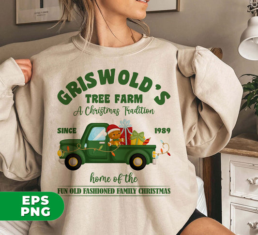Get ready to experience the nostalgia and joy of a Fun Old Fashioned Family Christmas with Griswold's Tree Farm! Our digital files in PNG sublimation format feature a charming Christmas car and the iconic tree farm, bringing the holiday spirit to life. Perfect for holiday decor and festive projects.