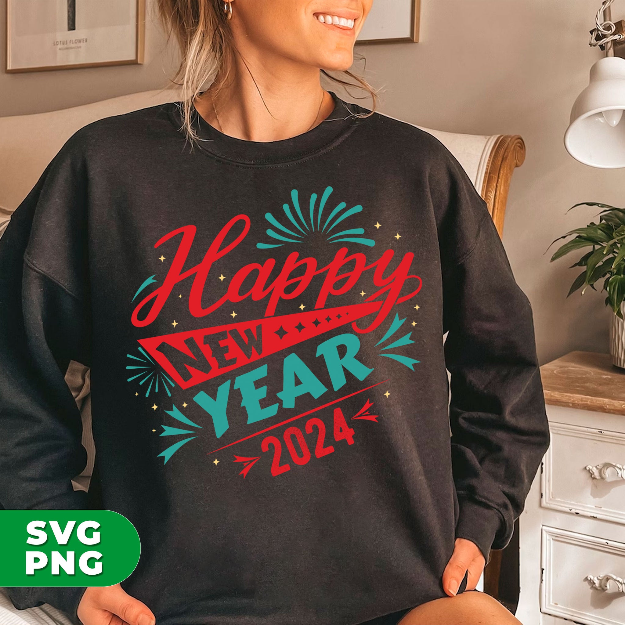 Celebrate the new year in style with Happy New Year 2024! This collection includes Happy New Year and Fireworks New Year designs in digital files for Png sublimation. Add a stunning and festive touch to your events and creations. Available now for a limited time.