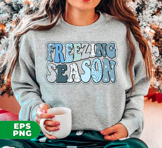 Stay warm and stylish this winter with Freezing Season, Love Winter, Snow Season, and Love Freezin' Season digital files! Embrace the chill with these professionally designed Png Sublimation graphics. Perfect for creating cozy decorations or fashionable clothing. Get yours now and bring a touch of winter wonderland to your projects!