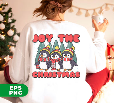 Joy The Christmas, Cute Penguin, Penguin Christmas, Digital Files, Png Sublimation