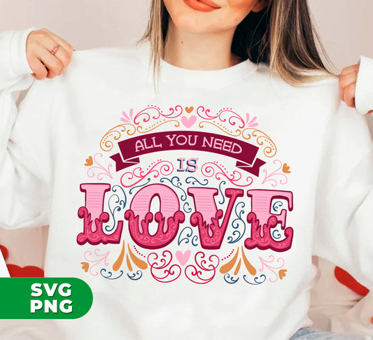 Experience the power of love with our digital files! Featuring "All You Need Is Love," "All I Need Is Love," and "I Need Love," this collection is perfect for any occasion. Use our high-quality PNG sublimation to express your love in a unique and customizable way. Spread the love now!