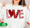 Love Text, Heart Pattern, Groovy Love, Valentine Gift, Digital Files, Png Sublimation