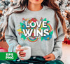 Love Wins, Rainbow Love, Flower Love, Colorful Love, Digital Files, Png Sublimation