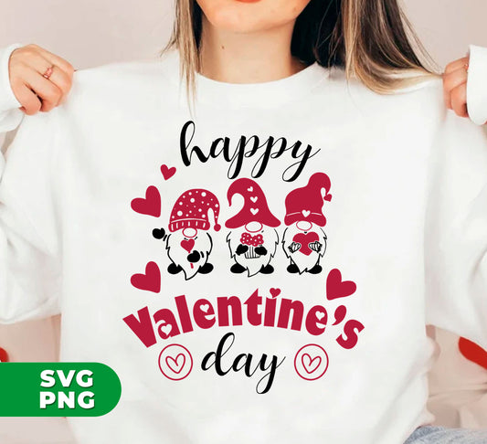 Celebrate Valentine's Day with this adorable Happy Valentine's Day, Valentine Gnome! This cute gnome design is perfect for adding to your digital files and sublimation projects. Spread love and joy with this fun and whimsical png design.