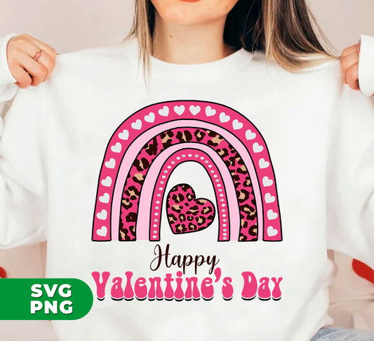 "Celebrate Valentine's Day with our Happy Valentine's Day Pink Rainbow Leopard Valentine Digital Files. Get creative with our versatile Png Sublimation designs. Spread love and color with high-quality images and save time with our digital format."