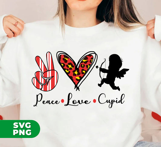 "Add some love to your designs with our Peace Love Cupid, Leopard Heart, and Cupid Lover PNG sublimation digital files. These high-quality designs are perfect for Valentine's Day or any romantic occasion. Incorporate them into your projects for a touch of sweetness and charm. Available for instant download."