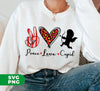 Peace Love Cupid, Leopard Heart, Cupid Lover, Digital Files, Png Sublimation