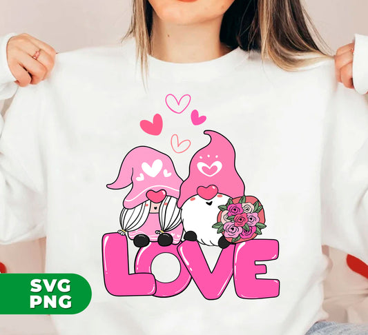 These Gnome Couple digital files feature a cute and loveable pink gnome couple, perfect for use in sublimation designs. Add an adorable touch to your creations with this unique and charming couple.