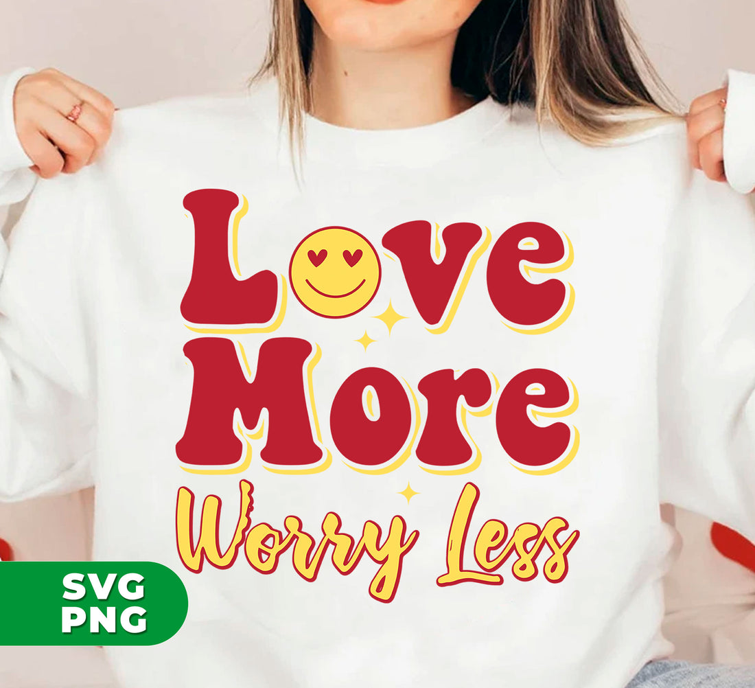 This digital file set features empowering messages to remind you to love more, worry less, and smile brighter. With a touch of bling and high-quality PNG sublimation, you'll be able to add these designs to any project with ease and spread positivity wherever you go.