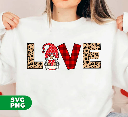 Elevate your crafting projects with our Love Text Design featuring a whimsical Red Gnome and fierce Leopard Pattern. Our high-quality digital files in PNG format are perfect for sublimation printing, creating unique and eye-catching designs. Upgrade your creativity with this versatile set.
