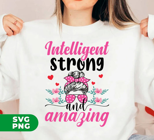Discover the perfect combination of intelligence, strength, and style with our Messy Bun Girl design. Featuring a trendy pink sunglasses motif, this digital file is perfect for sublimation printing. Add some personality to your clothing and accessories with this amazing design.