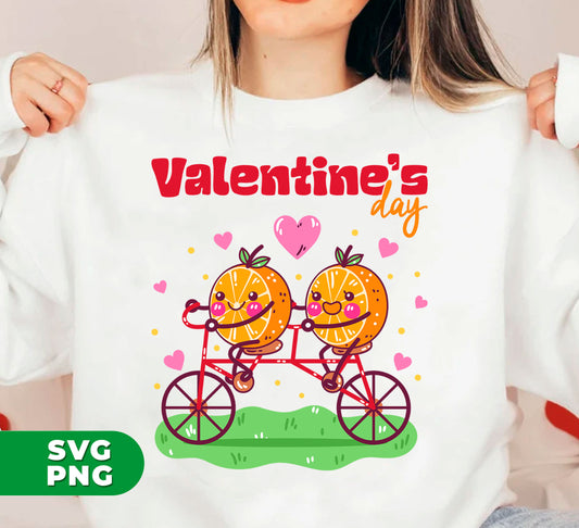 Celebrate Valentine's Day with this adorable Orange Couple riding a bike design! Perfect for crafting and DIY projects, these digital files come in PNG format for easy sublimation. Spread some love with this fun and unique design.