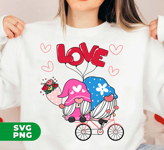 Add some whimsy to your crafting with our Cute Gnome Couple on a Love Bike digital files. Perfect for sublimation projects, these high quality PNGs are sure to bring a smile to your face. Expertly designed and full of charm, these gnomes are sure to be a hit with all your friends and family.