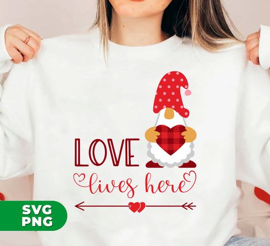 Decorate your space with the charming Love Lives Here Gnome! This cute, loving Valentine will add a touch of whimsy to any room. Available as digital files in PNG format for easy sublimation, so you can easily create your own custom decor. Spread love and joy with this delightful gnome.
