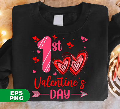 My First Valentine's Day, Valentine With You, First Love, Digital Files, Png Sublimation