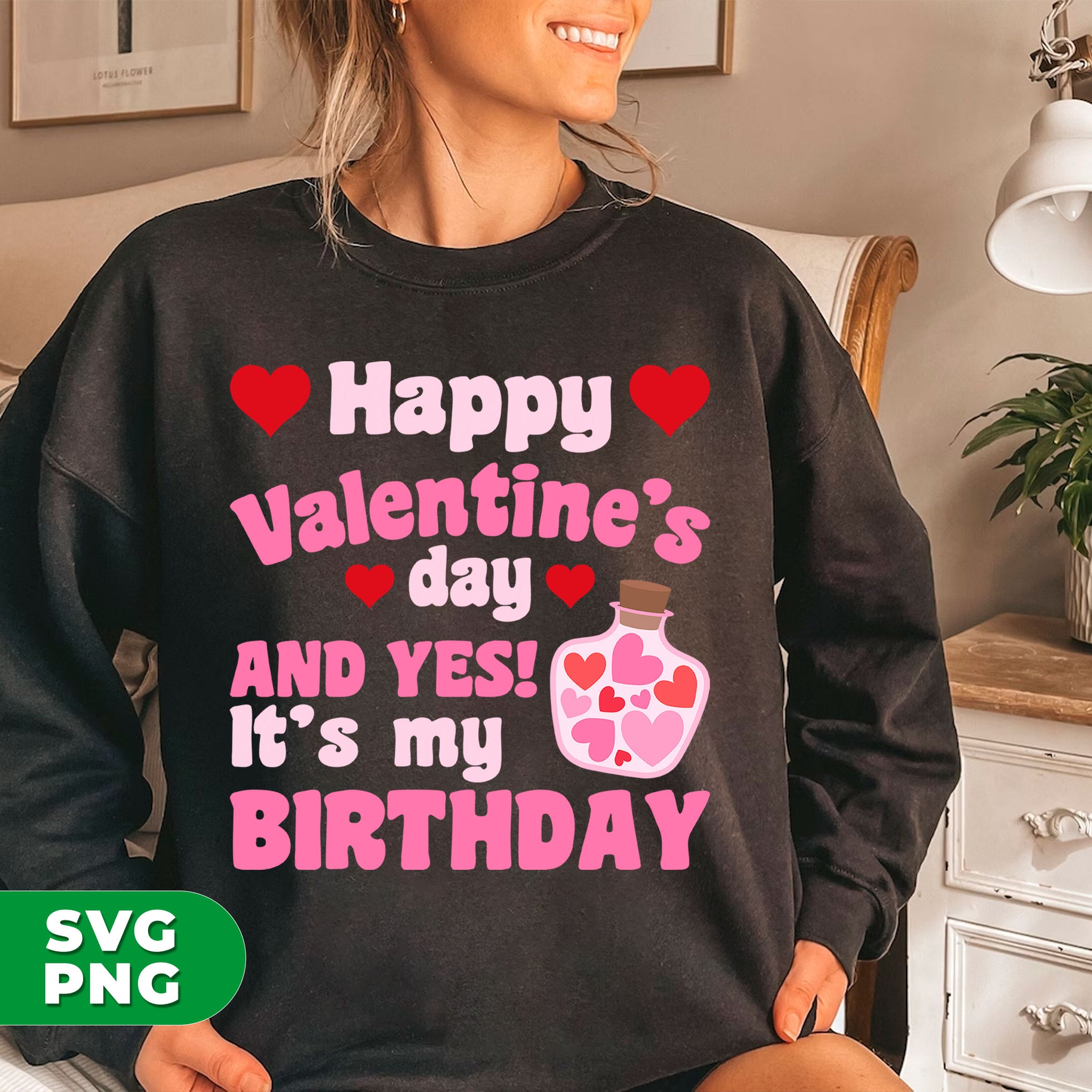 Celebrate your special day with this unique Happy Valentine's Day and Birthday Heart Bottle. This digital file, available in PNG format, is perfect for sublimation printing. Show off your love and celebrate two occasions at once with this versatile design.