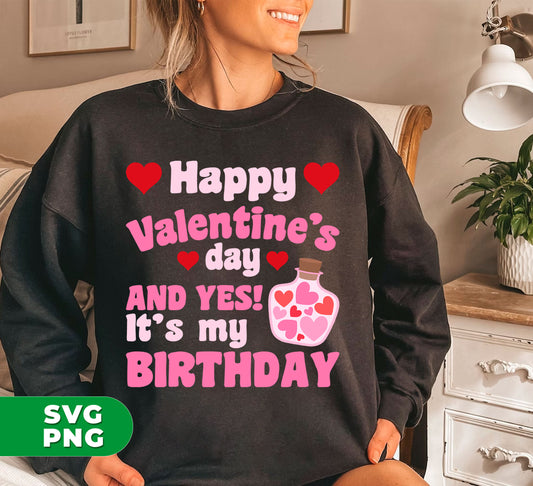 Celebrate your special day with this unique Happy Valentine's Day and Birthday Heart Bottle. This digital file, available in PNG format, is perfect for sublimation printing. Show off your love and celebrate two occasions at once with this versatile design.