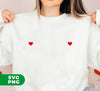 Heart Couple, Heart On Boobs, Heart Boobs Shirt Design, Digital Files, Png Sublimation