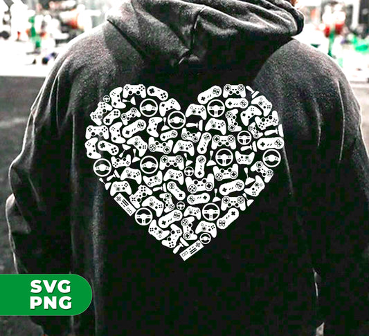 Experience the ultimate gamer's paradise with our Video Game In Heart design for Playstation lovers. This high-quality, digital file is perfect for sublimation, making it a must-have for any gaming enthusiast. Show off your love for gaming with this sleek and modern Playstation Game Silhouette.