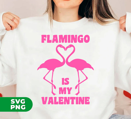 Celebrate Valentine's Day with this adorable Flamingo Couple design! With "Flamingo Is My Valentine" text and cute digital files in PNG sublimation format, this design is perfect for any lovebird. Spread love and joy with this charming design.