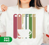 Coffee Lover, Retro Coffee, Coffee Cup Silhouette, Digital Files, Png Sublimation