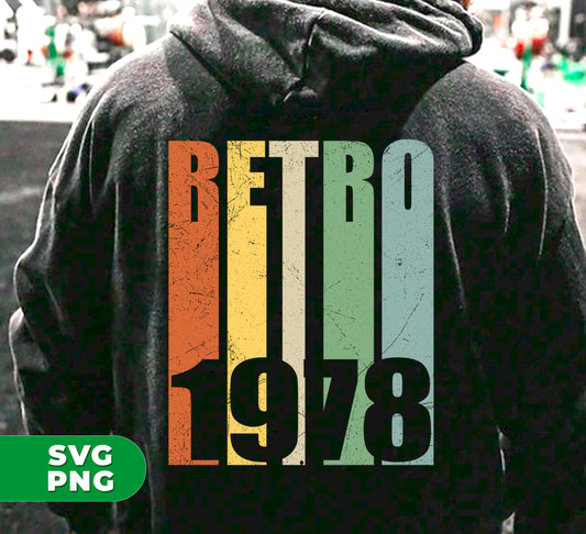 Celebrate a special 1978 birthday with Retro 1978! This unique gift features 1978 birthday designs that will make your loved one feel nostalgic. Digital files in PNG format make it easy to create a personalized 1978 gift. Perfect for sublimation printing.