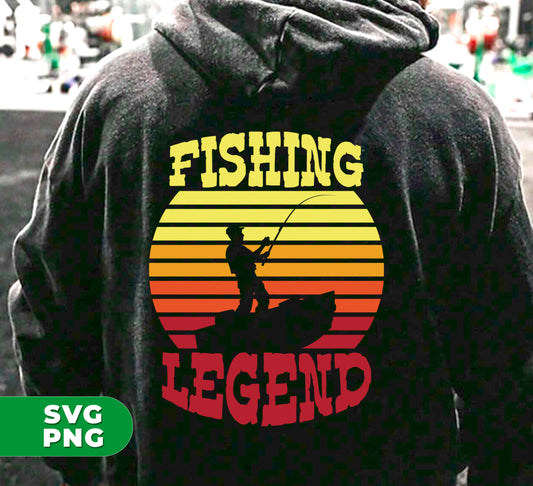 Become a fishing legend with our Retro Fishing digital files featuring a fishingman silhouette. These Png sublimation files are perfect for any fishing enthusiast looking to add a unique touch to their fishing gear. Don't miss out on this opportunity to stand out on the water!
