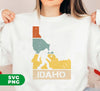 Idaho Lover, Idaho Human, Retro Idaho, Big Foot Silhouette, Digital Files, Png Sublimation