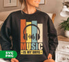 Music Is My Dryg, Love Music, Headphone Silhouette, Digital Files, Png Sublimation