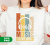 Music Is My Dryg, Love Music, Headphone Silhouette, Digital Files, Png Sublimation