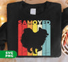 Samoyed Lover, Samoyed Silhouette, Retro Samoyed, Digital Files, Png Sublimation