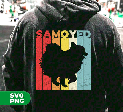 Samoyed Lover, Samoyed Silhouette, Retro Samoyed, Digital Files, Png Sublimation