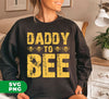 "Daddy To Bee, Love Bee, and Bee Lover unite with this Bee Silhouette digital file. Perfect for use with sublimation printing, this PNG file allows you to add a touch of bee-themed love to any project. Get buzzin' with these expertly crafted designs!"