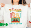 1981 Limited Edition, Vintage Cassette, 1981 Birthday, Digital Files, Png Sublimation