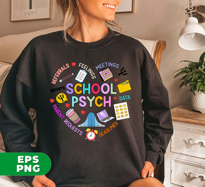 School Psych, Heart Psych, Parent Requests, Psych In School, Digital Files, Png Sublimation