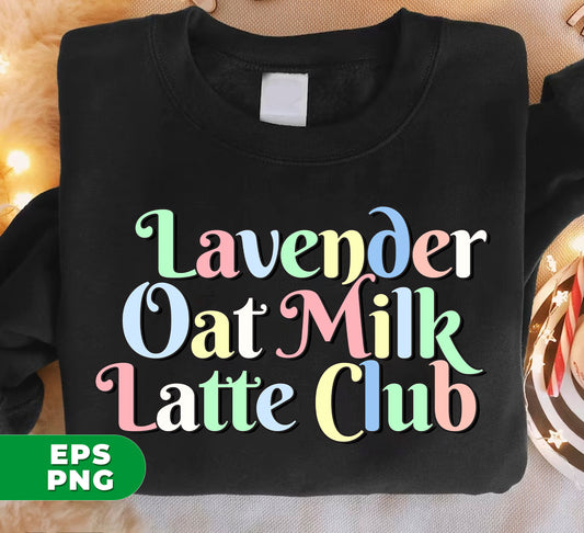 Indulge in a luxurious Lavender and Oat Milk Latte, available exclusively from our Latte Club. With a retro Lavender design and love latte flavor, this drink is the perfect blend of style and taste. Enjoy it anywhere with our downloadable digital files in PNG format for sublimation.