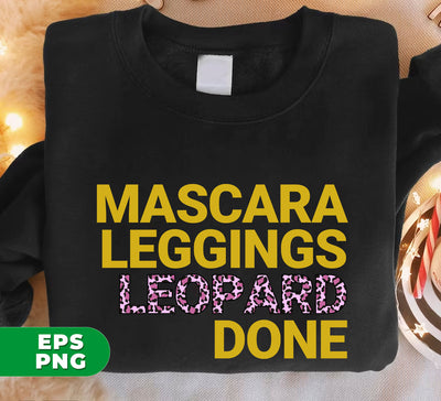 Mascara Leggings Leopard Done, Mascara Leopard, Digital Files, Png Sublimation