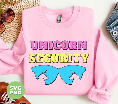 Unicorn Security, Unicorn Party, Gift For Father, Digital Files, Png Sublimation