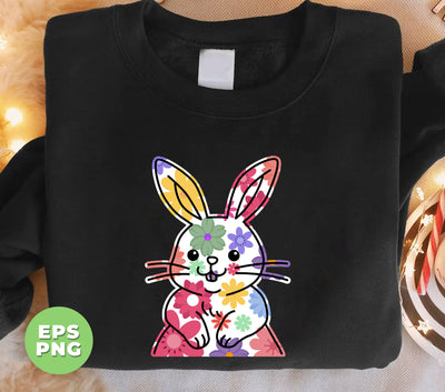 Flower Bunny, Easter Bunny, Cute Bunny, Floral Bunny, Digital Files, Png Sublimation