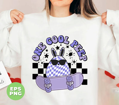 One Cool Peep, Easter Bunny, Cool Bunny, Bunny Skateboarding, Digital Files, Png Sublimation