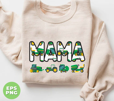 Mama Lover, Mother's Day Gift, Green Truck, Green Car, Digital Files, Png Sublimation